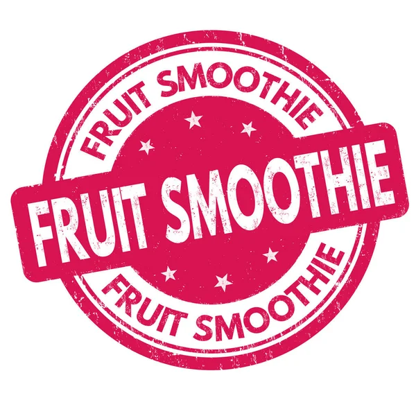 Panneau Smoothie Aux Fruits Timbre Sur Fond Blanc Illustration Vectorielle — Image vectorielle