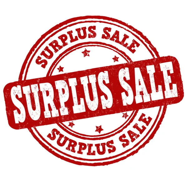 Surplus Sale Grunge Rubber Stamp White Background Vector Illustration — Stock Vector