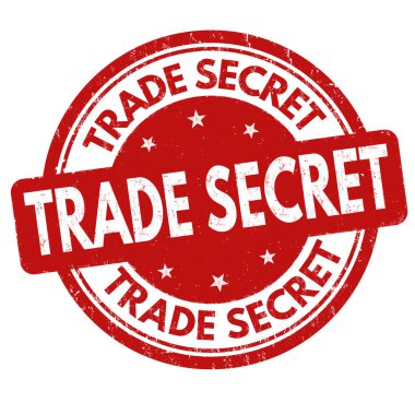 Beyaz arka planda ticari gizli grunge kauçuk damgası, vektör illüstrasyonu