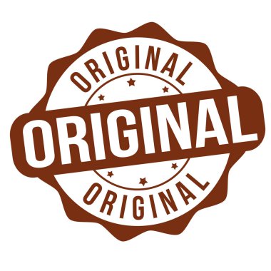 Beyaz arkaplanda orijinal grunge kauçuk damgası, vektör illüstrasyonu