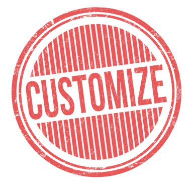 Beyaz arkaplan üzerindeki grunge lastik damgasını özelleştir, vektör illüstrasyonuName