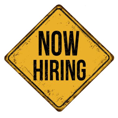 Beyaz arka planda paslı metal tabela kiralamak, vektör illüstrasyonu