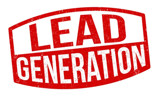 Lead Generation Grunge Rubber Stamp White Background Vector Illustration — Vector de stock