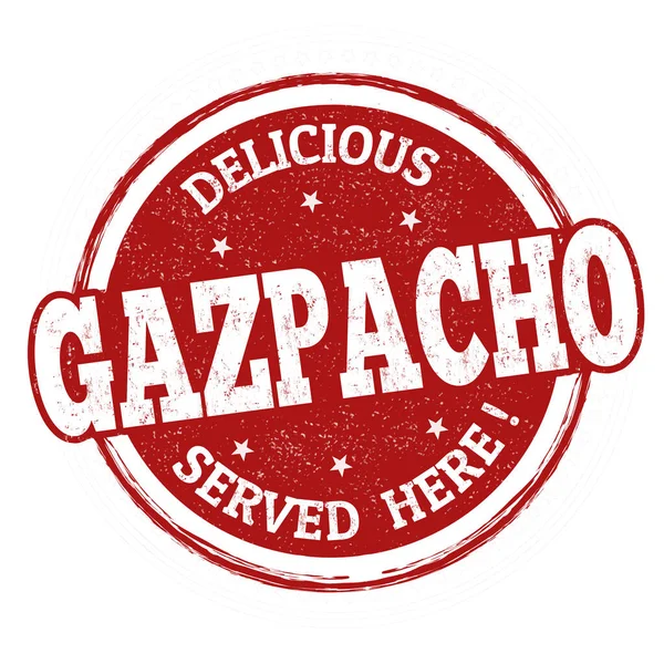 Gazpacho Grunge Rubber Stamp White Background Vector Illustration — Stock Vector
