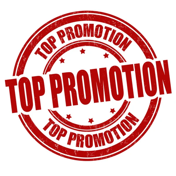 Top Promotion Grunge Rubber Stamp White Background Vector Illustration — Stock vektor
