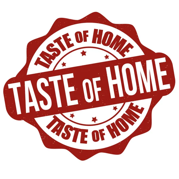Taste Home Grunge Rubber Stamp White Background Vector Illustration — Stock Vector