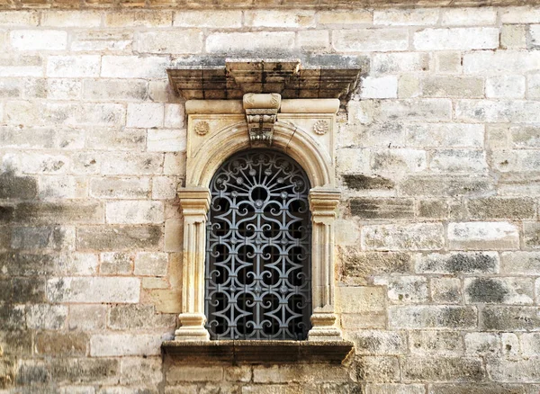 Staré Okno Kostela Lefkadě Řecko — Stock fotografie