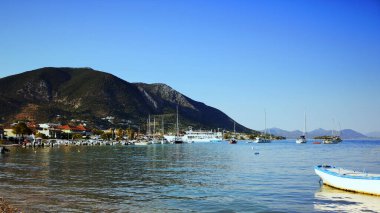 Lefkada adasındaki güzel Nydri plajı, Yunanistan