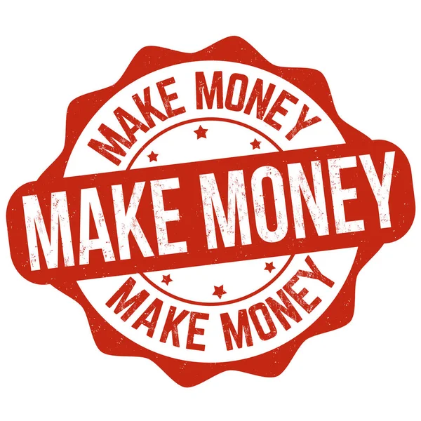 Make Money Grunge Stempel Gumowy Białym Tle Ilustracja Wektor — Wektor stockowy