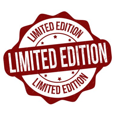 Beyaz arkaplan üzerindeki sınırlı sürüm etiketi veya damgası, vektör illüstrasyonu