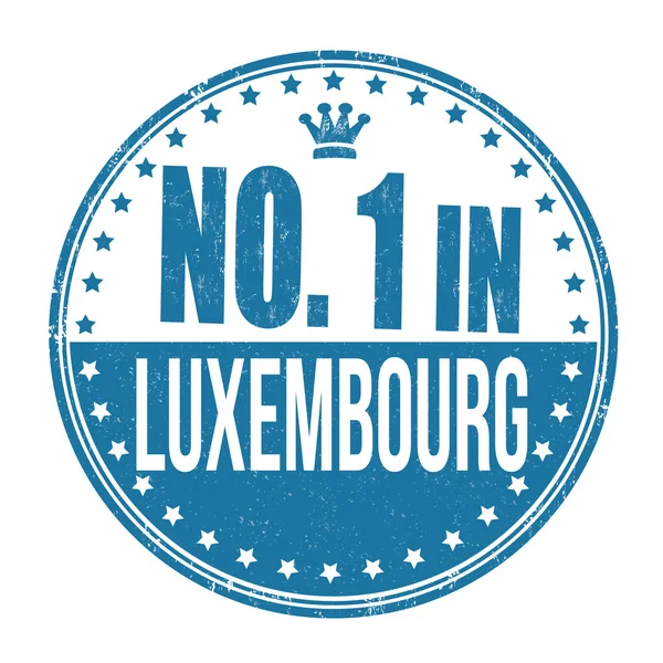 Número um no selo luxemburguês — Vetor de Stock