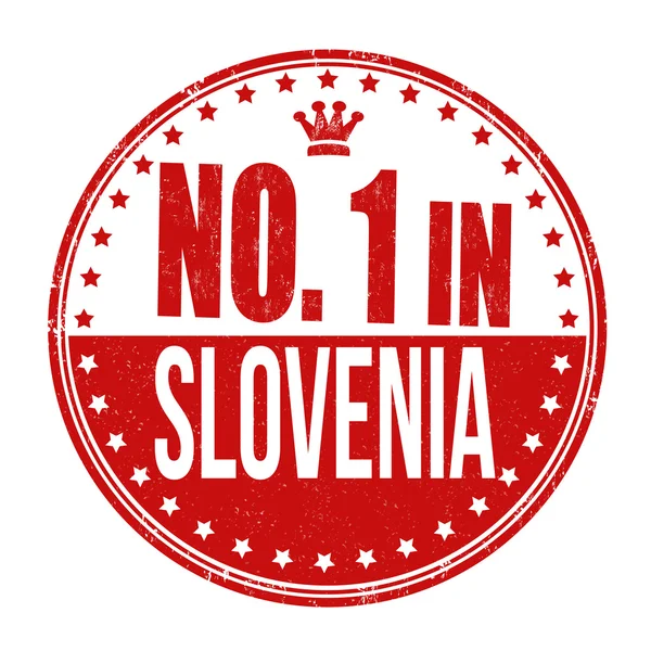 スロベニアのスタンプのナンバーワン — Stockový vektor