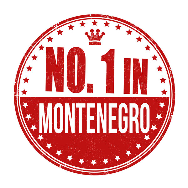 Number one in Montenegro stamp
