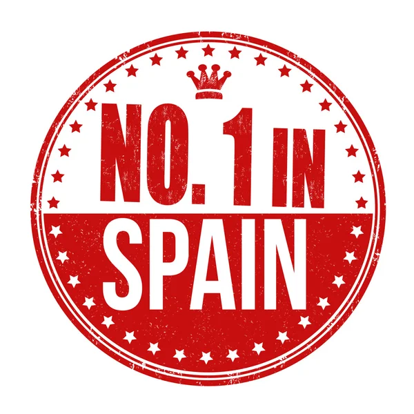 Number one in Spain stamp — Stock Vector