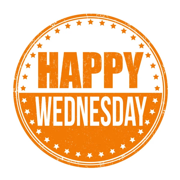 Happy wednesday stamp — Stock Vector