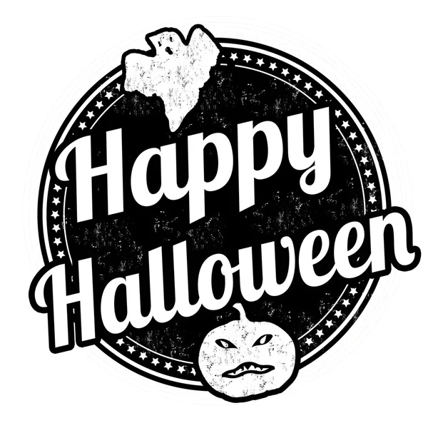 Happy halloween stämpel — Stock vektor