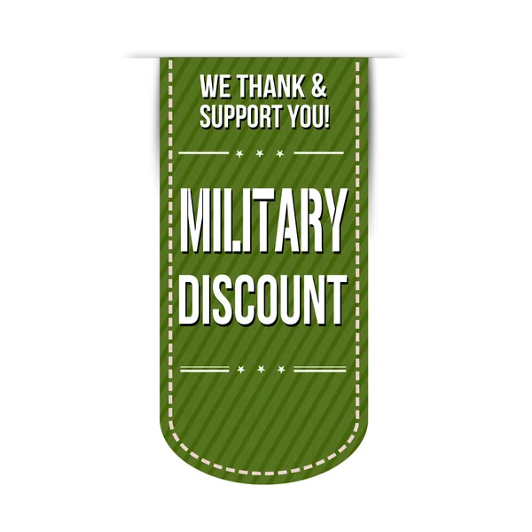 Military discount banner design — Stock Vector