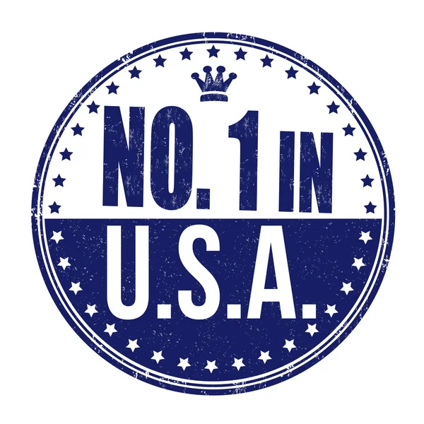 Number one in USA stamp — Stock Vector