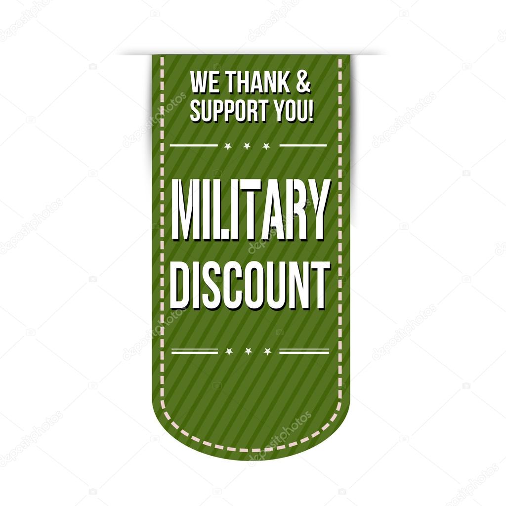 Military discount banner design