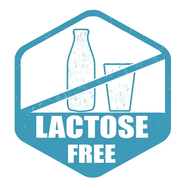 Lactose free stamp — Stock Vector