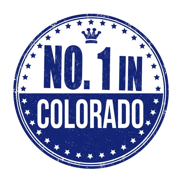 Number one in Colorado stamp — Stock Vector