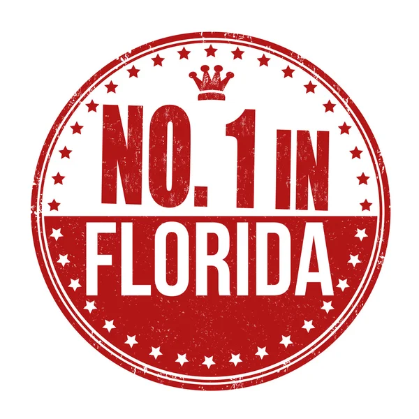 Number one in Florida stamp — Stock Vector