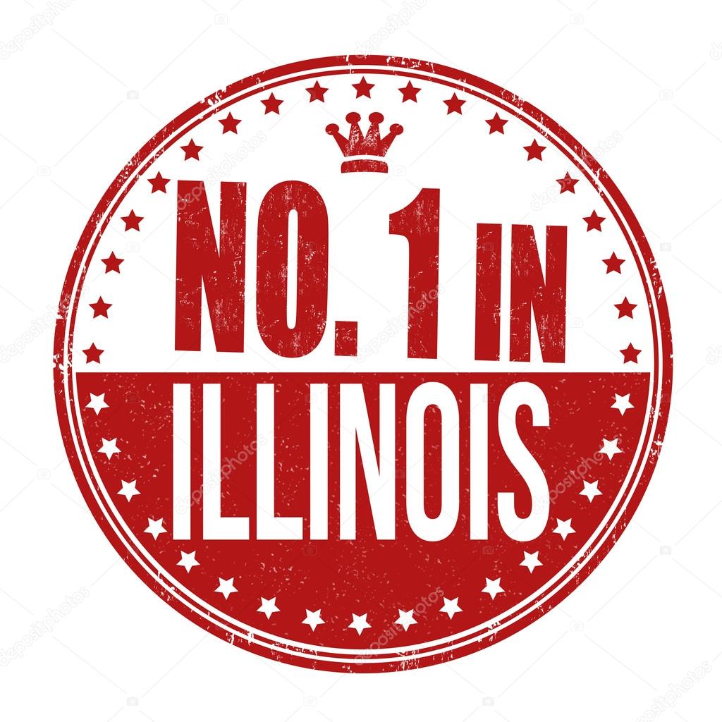 Number one in Illinois stamp