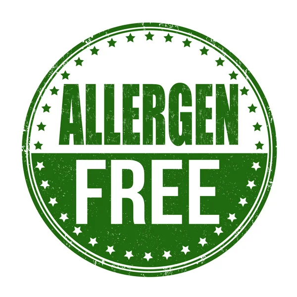 Allergen free stamp — Stock Vector