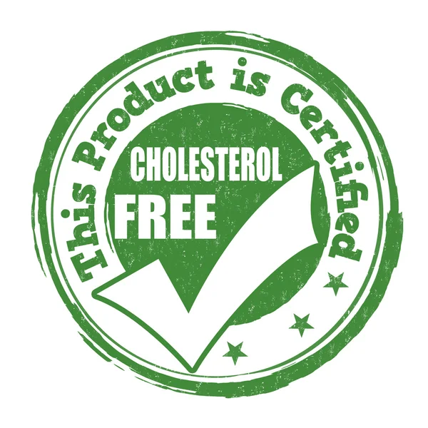 Kolesterol ücretsiz damga — Stok Vektör
