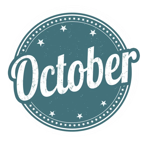 October stamp — Stock Vector