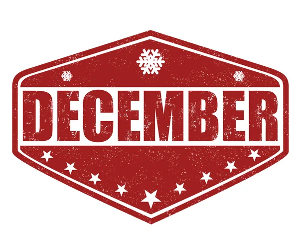 Sello de diciembre — Vector de stock