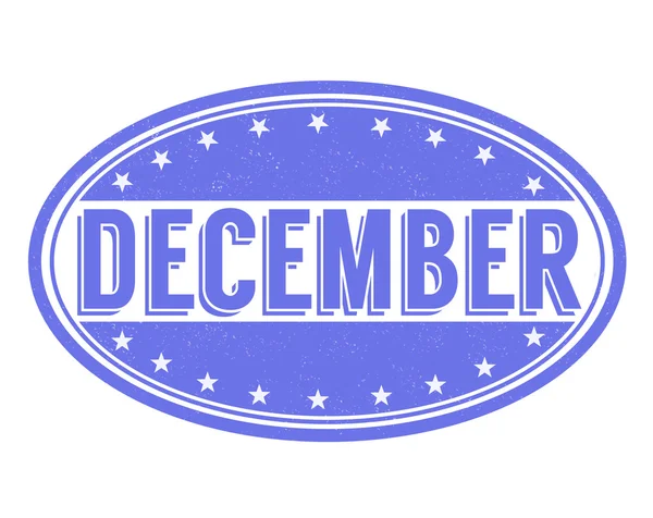 December stamp — Stock Vector