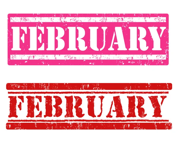Sellos de febrero — Vector de stock