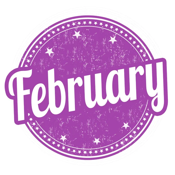 Februari stempel — Stockvector