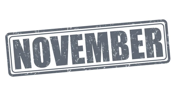 November stamp — Stock Vector