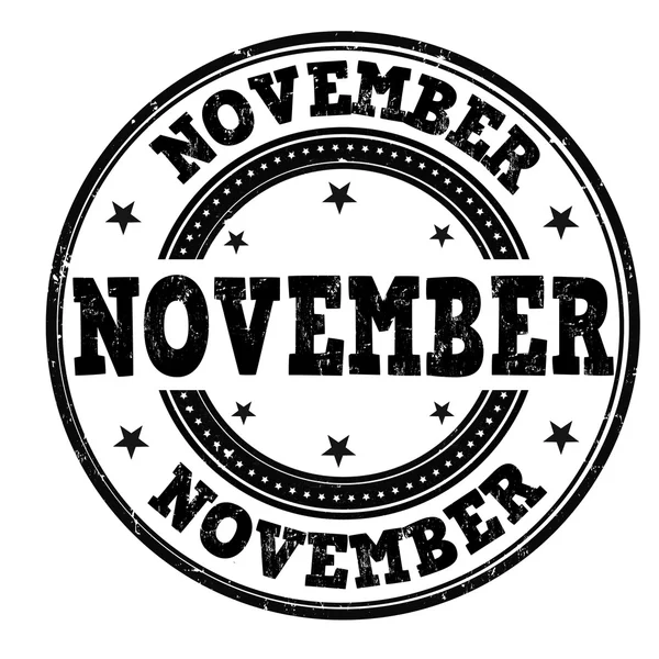 November stempel – stockvektor