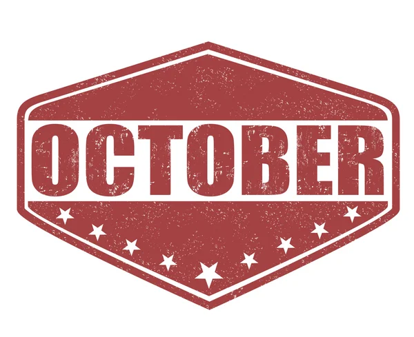 Sello de octubre — Vector de stock