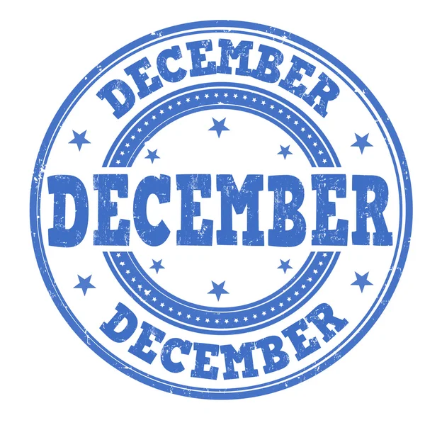 December stamp — Stock Vector