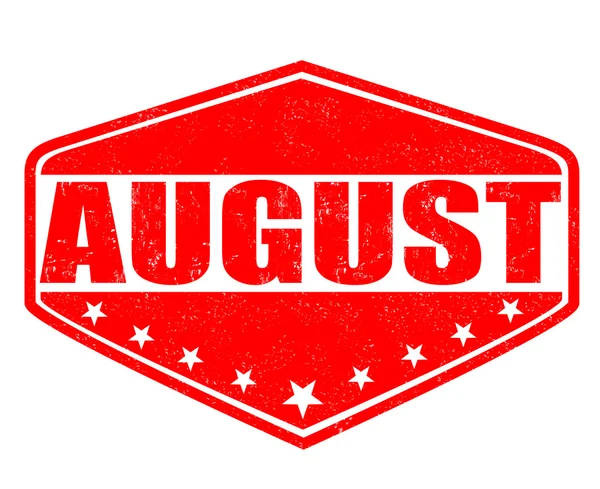 Agosto carimbo — Vetor de Stock