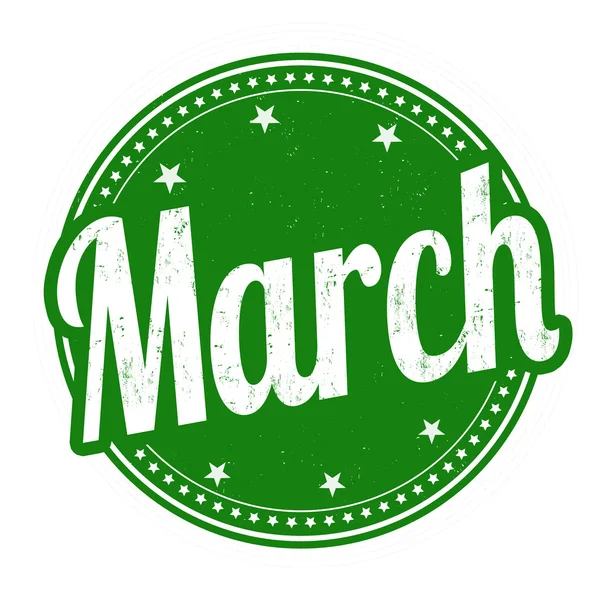 Sello de marzo — Vector de stock