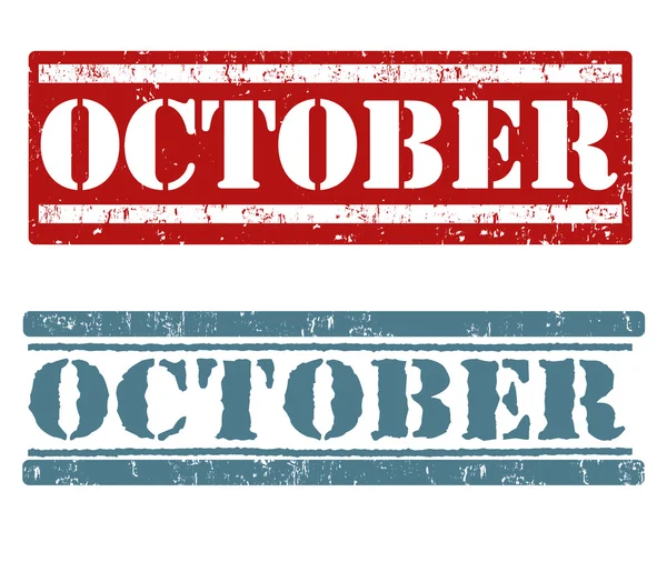 Sellos de octubre — Vector de stock