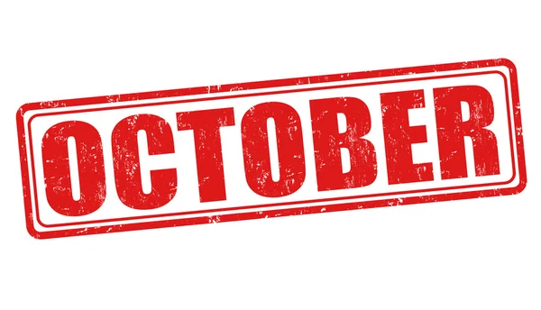 Sello de octubre — Vector de stock