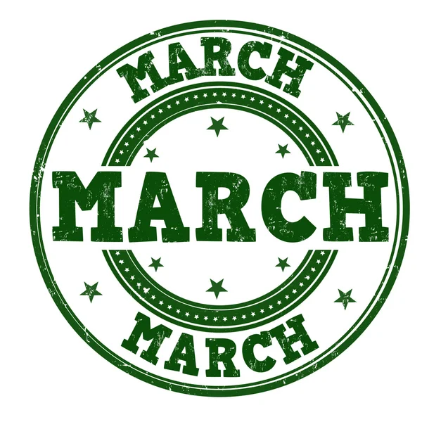 Timbro di marzo — Vettoriale Stock
