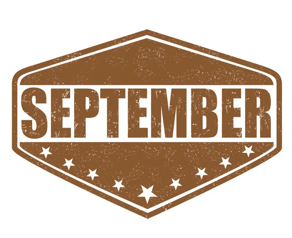 September stamp — Stock Vector
