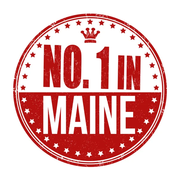 Number one in Maine stamp — Stock Vector