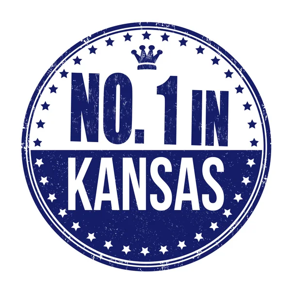 Numéro un au Kansas timbre — Image vectorielle