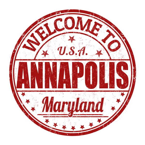 Welcome to Annapolis stamp — Stock Vector
