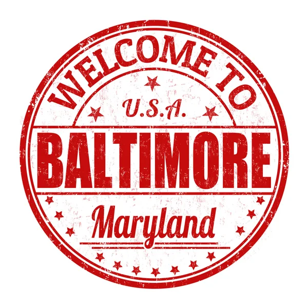 Bem-vindo ao selo de Baltimore —  Vetores de Stock