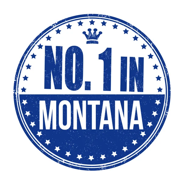 Number one in Montana stamp — Stock Vector