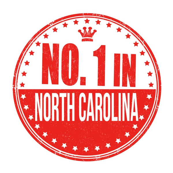 Numero uno in North Carolina francobollo — Vettoriale Stock